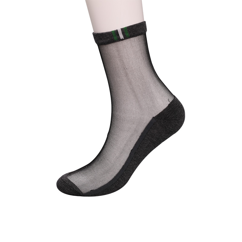 Fashion casual spring and summer cotton bottom men's stockings Luokou vertical striped flowers cool non-slip soles men's stockings WSD2711
