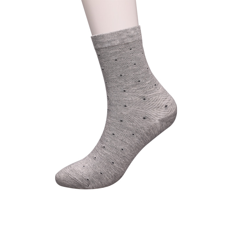 Soft spun silk nylon wrapped ammonia, invisible diamond-shaped small dot jacquard hand-sewn winter thick men's socks WSD2851