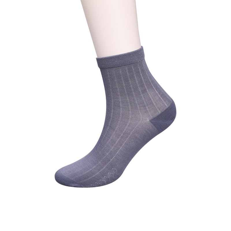 Modal Collection Circle Vertical Stripe Flower Soft Hand-sewn Casual Men's Socks WSD2802
