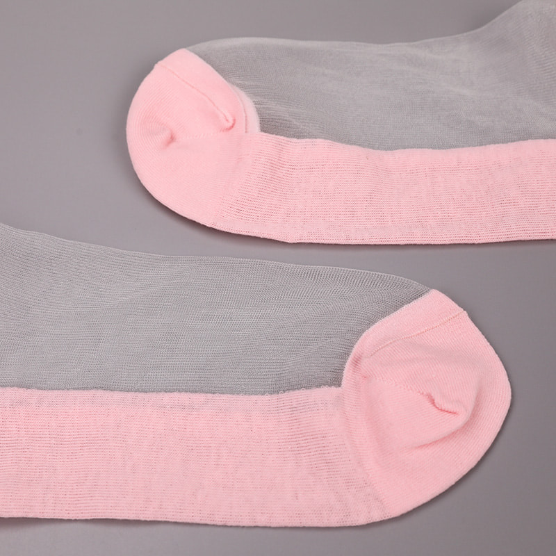 Fashion nylon transparent silk cotton bottom women boat socks top pearl glass crystal silk women boat socks WSD1288