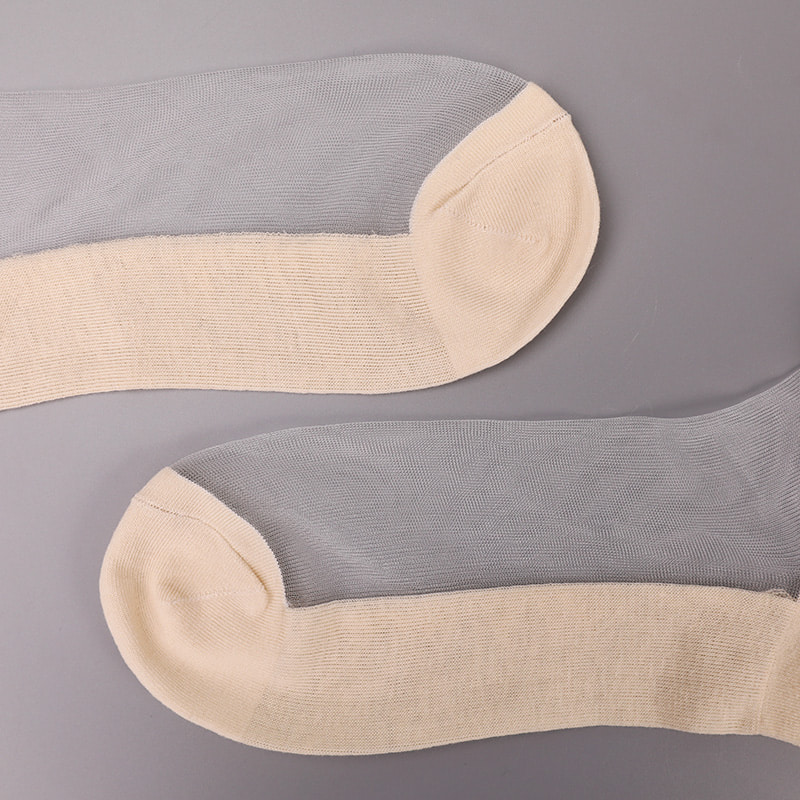 Fashion nylon transparent silk cotton bottom women boat socks top pearl glass crystal silk women boat socks WSD1288