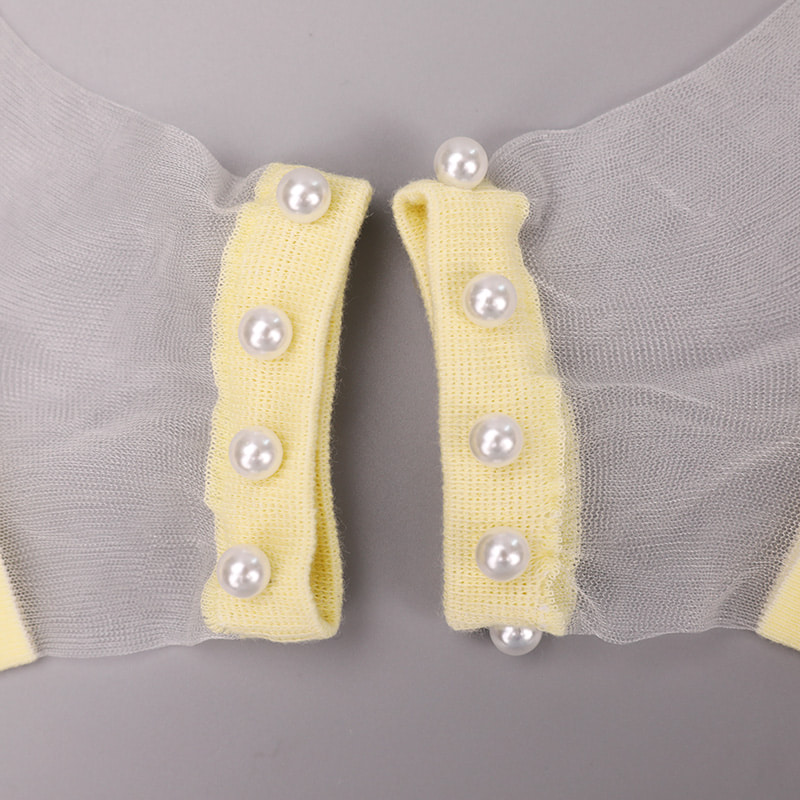 Fashion nylon transparent silk cotton bottom women boat socks top pearl glass crystal silk women boat socks WSD1288