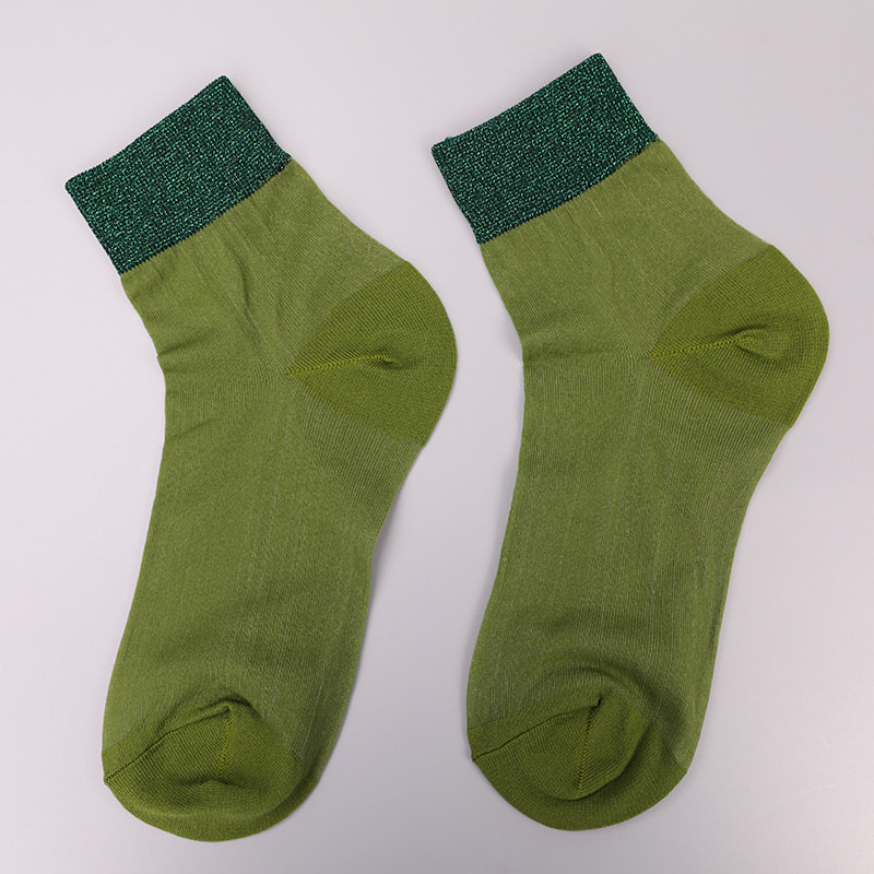 Fashion transparent nylon silk cotton bottom women's socks Superfine nylon transparent silk women's socks Crystal silk women's socks WSD1946