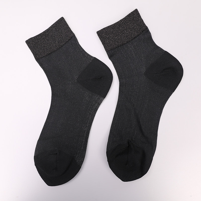 Fashion transparent nylon silk cotton bottom women's socks Superfine nylon transparent silk women's socks Crystal silk women's socks WSD1946