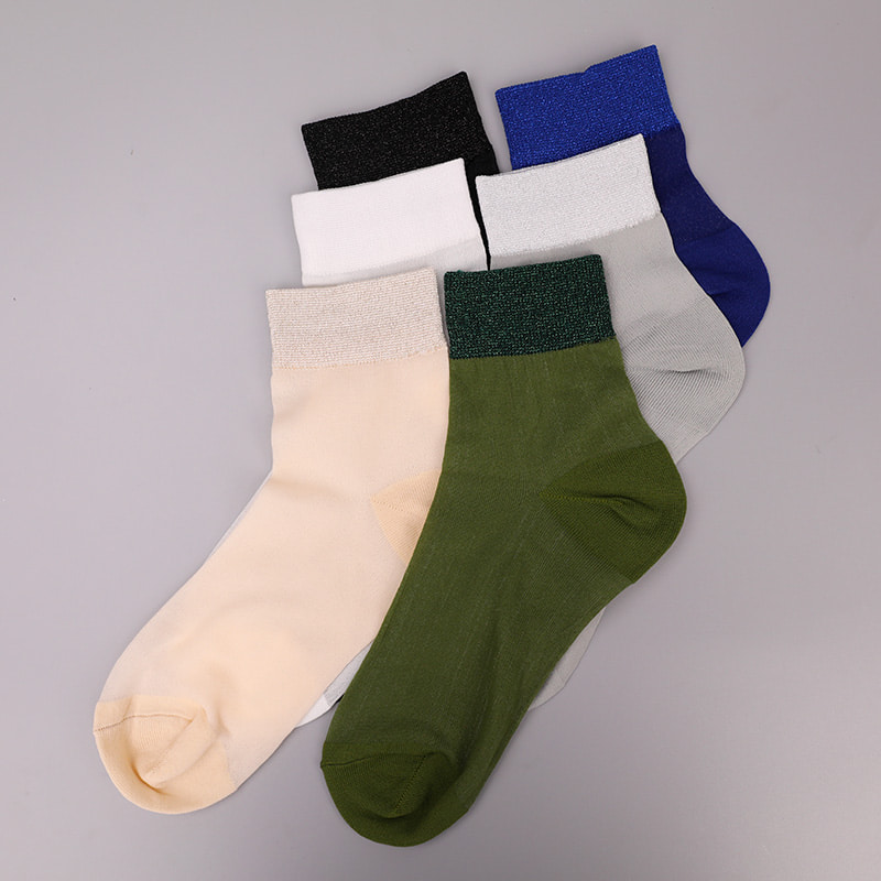 Fashion transparent nylon silk cotton bottom women's socks Superfine nylon transparent silk women's socks Crystal silk women's socks WSD1946