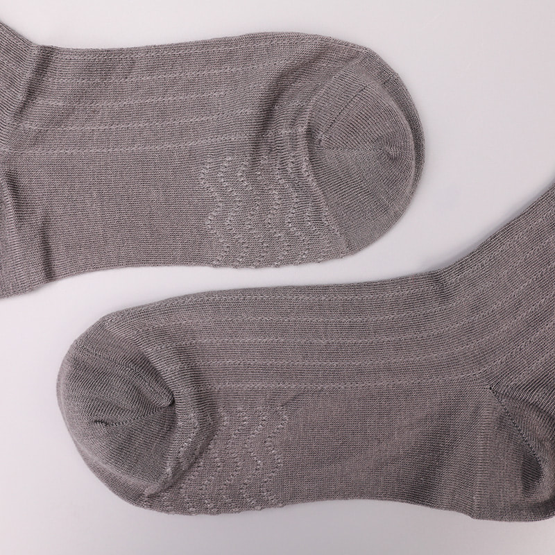 Modal Collection Circle Vertical Stripe Flower Soft Hand-sewn Casual Men's Socks WSD2802