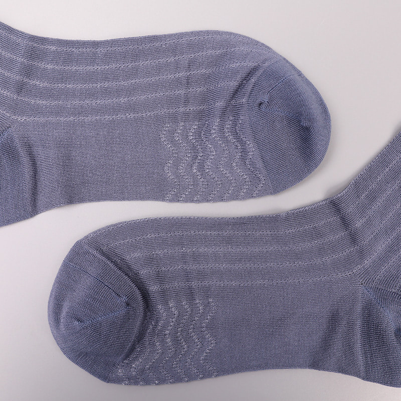 Modal Collection Circle Vertical Stripe Flower Soft Hand-sewn Casual Men's Socks WSD2802