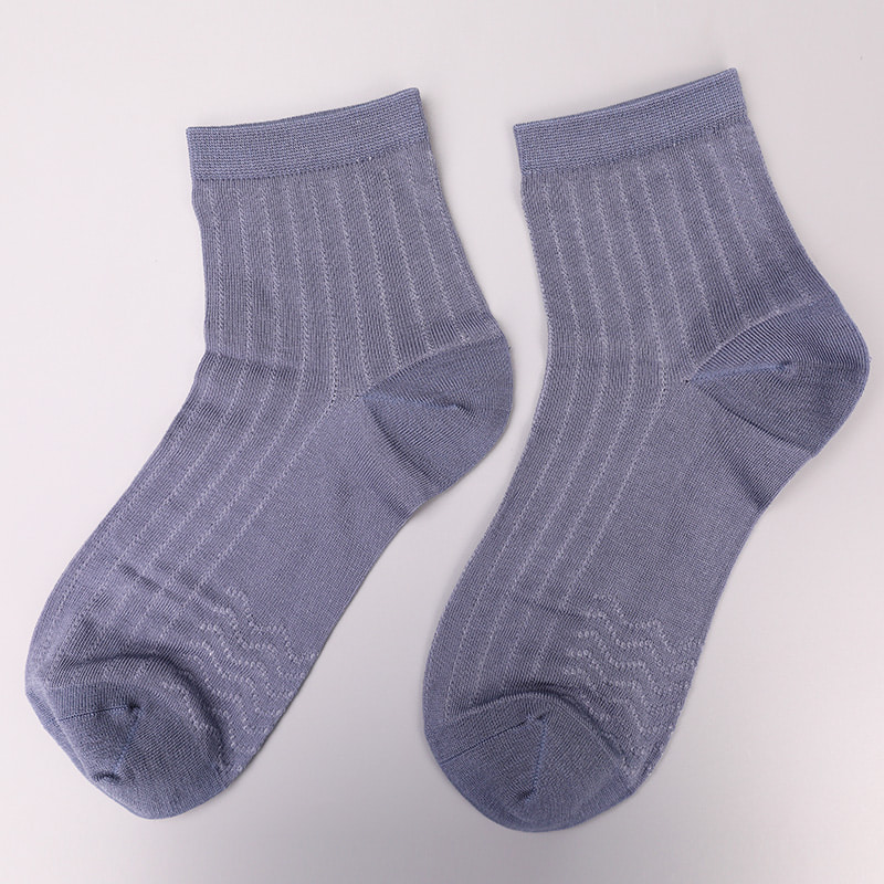 Modal Collection Circle Vertical Stripe Flower Soft Hand-sewn Casual Men's Socks WSD2802