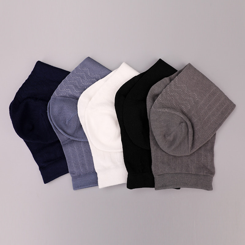 Modal Collection Circle Vertical Stripe Flower Soft Hand-sewn Casual Men's Socks WSD2802