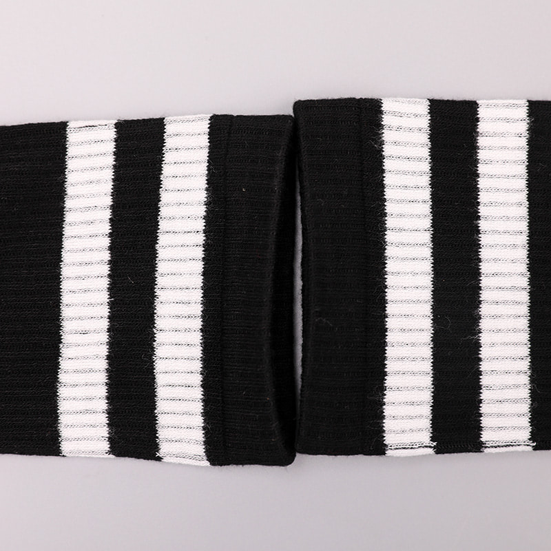 Soft spun silk nylon covered with ammonia 2 horizontal strips and reinforced hand-stitched women's socks WSD1536