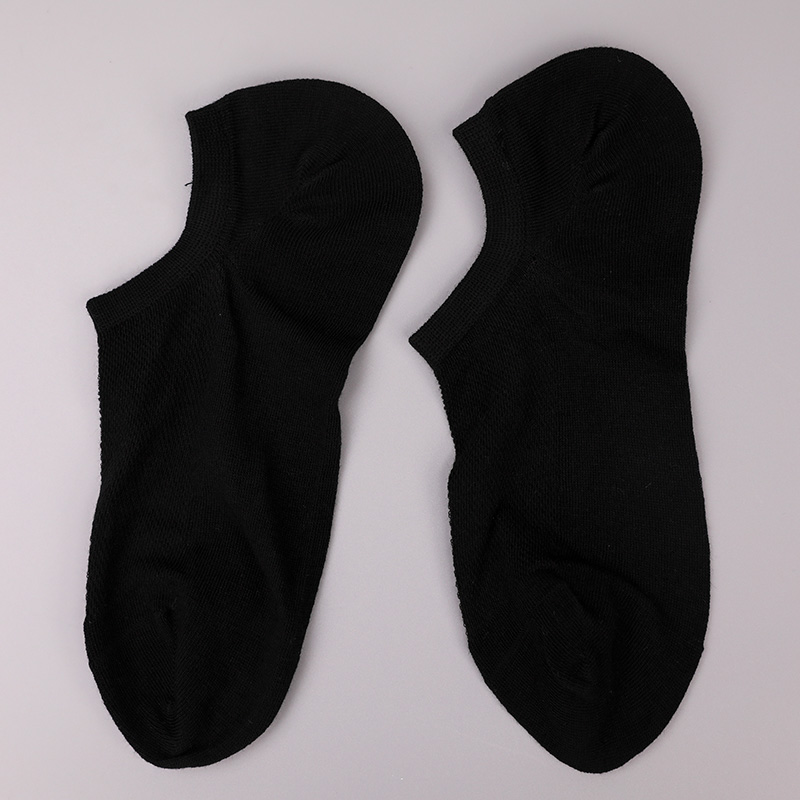 Ultra-thin combed cotton, nylon and spandex plain half-mesh hand-sewn women's socks WSD1673