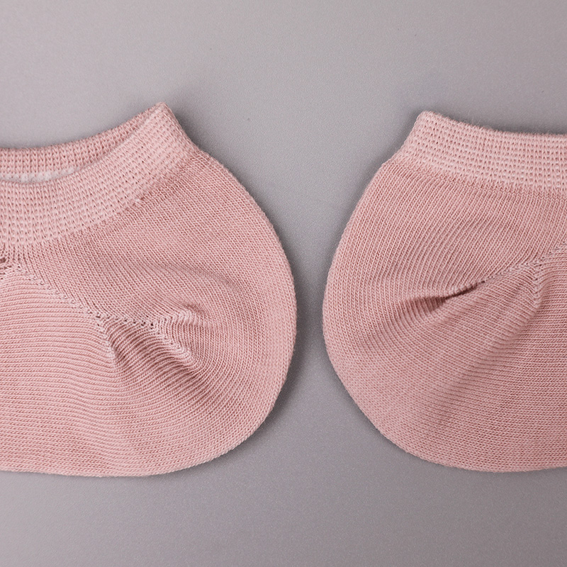 Ultra-thin combed cotton, nylon and spandex plain half-mesh hand-sewn women's socks WSD1673