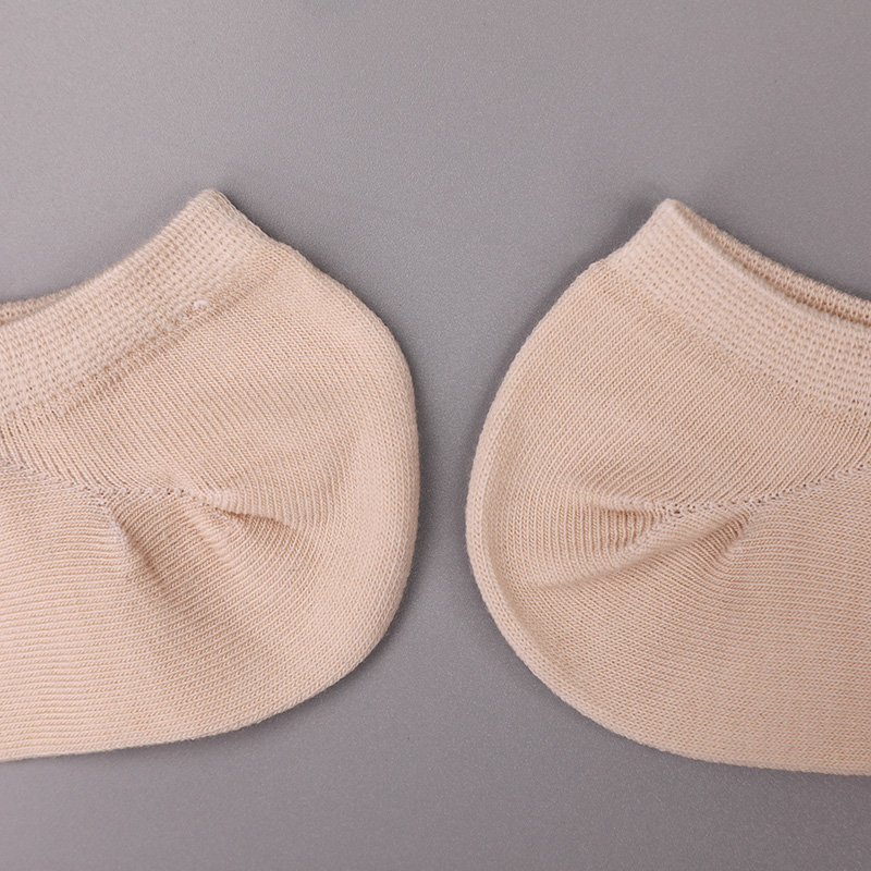 Ultra-thin combed cotton, nylon and spandex plain half-mesh hand-sewn women's socks WSD1673