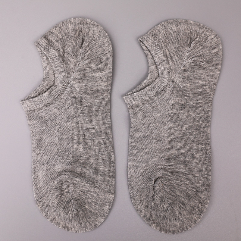 Ultra-thin combed cotton, nylon and spandex plain half-mesh hand-sewn women's socks WSD1673