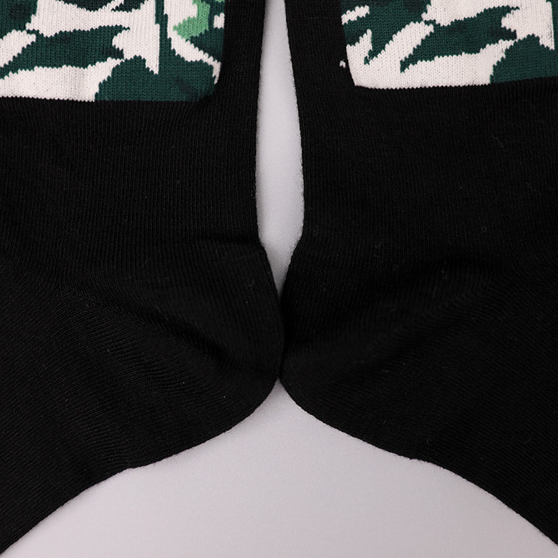 Soft spun silk nylon wrapped spandex imitation 3D printed jacquard hand-stitched autumn and winter men's socks WSD2850