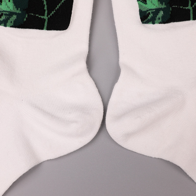 Soft spun silk nylon wrapped spandex imitation 3D printed jacquard hand-stitched autumn and winter men's socks WSD2850