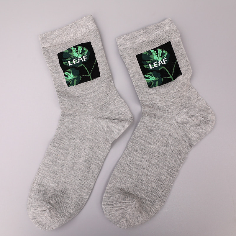 Soft spun silk nylon wrapped spandex imitation 3D printed jacquard hand-stitched autumn and winter men's socks WSD2850