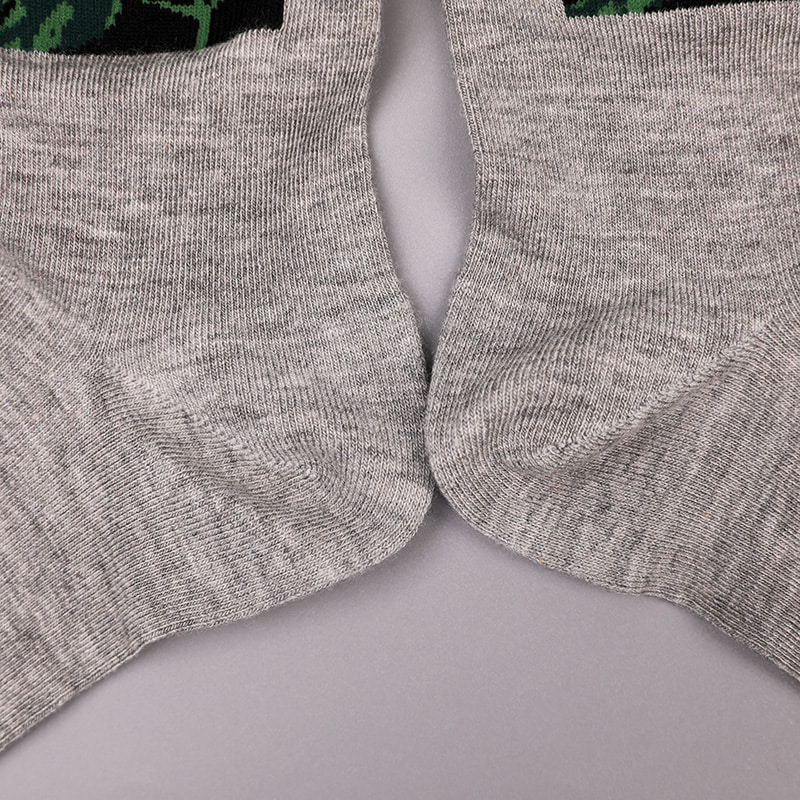 Soft spun silk nylon wrapped spandex imitation 3D printed jacquard hand-stitched autumn and winter men's socks WSD2850