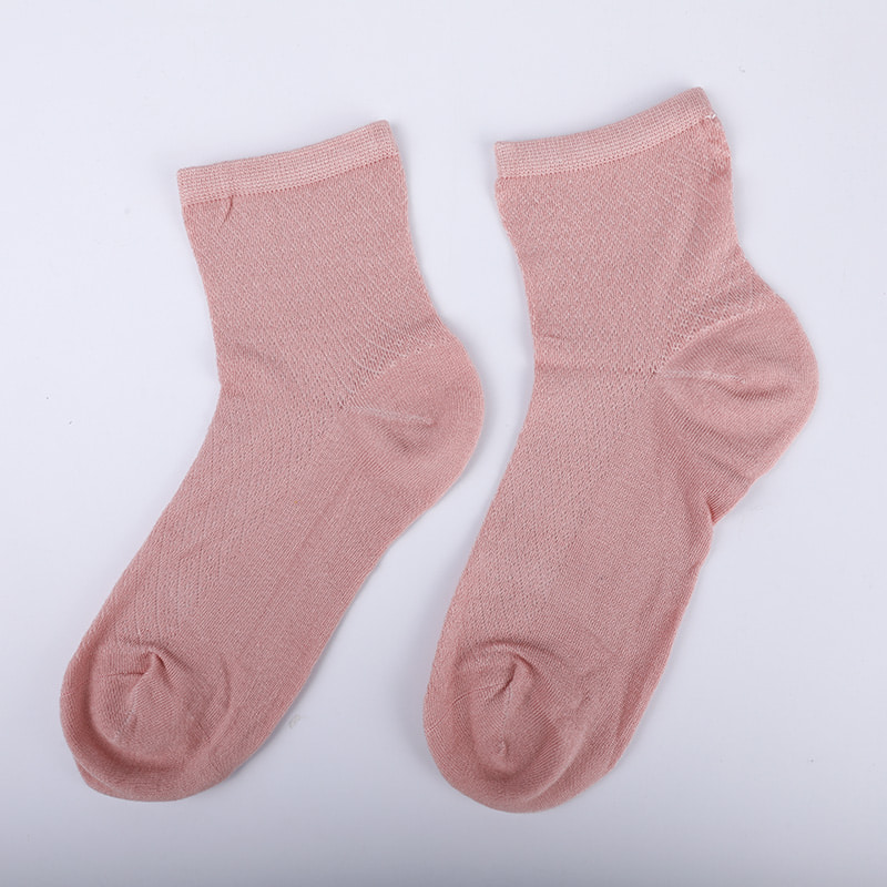 Soft bamboo fiber nylon bag, thin small diamond casual women's socks, hand-sewn women's socks WSD1689