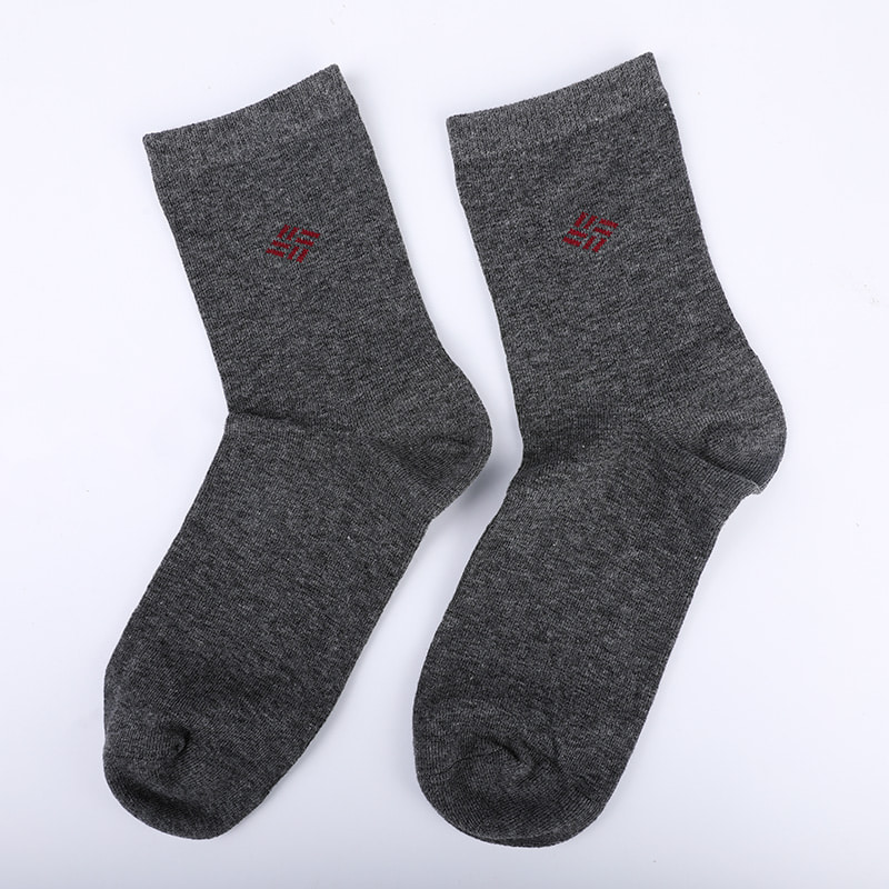 Combed cotton cotton wrapped ammonia socks 98% cotton yarn small jacquard hand-sewn autumn and winter men's socks  WSD2581