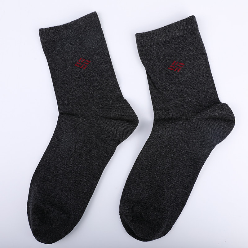 Combed cotton cotton wrapped ammonia socks 98% cotton yarn small jacquard hand-sewn autumn and winter men's socks  WSD2581