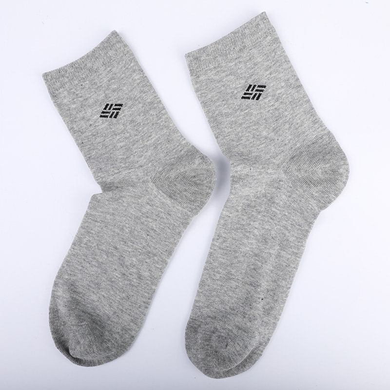 Combed cotton cotton wrapped ammonia socks 98% cotton yarn small jacquard hand-sewn autumn and winter men's socks  WSD2581