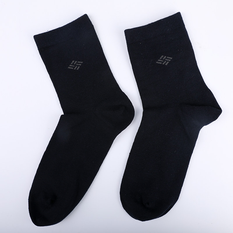 Combed cotton cotton wrapped ammonia socks 98% cotton yarn small jacquard hand-sewn autumn and winter men's socks  WSD2581