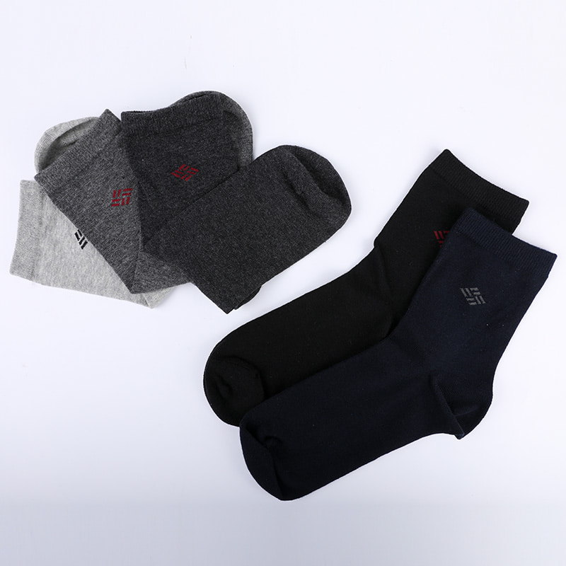 Combed cotton cotton wrapped ammonia socks 98% cotton yarn small jacquard hand-sewn autumn and winter men's socks  WSD2581