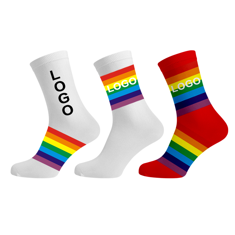 Calcetines Custom Knitted Mens Hosiery Colorful Design Cotton Customize Socks Men