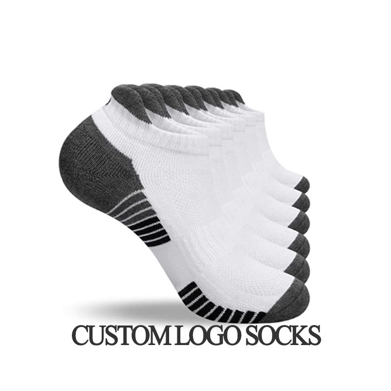 OEM Quality Crew Fashion Jacquard Men Gym Basketball Sports Sock Terry Anti Slip Custom Socks Logo