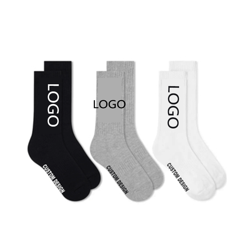 Unisex-adult Comfort Fit Performance Cotton Logo Oem Custom Men Socks Sports