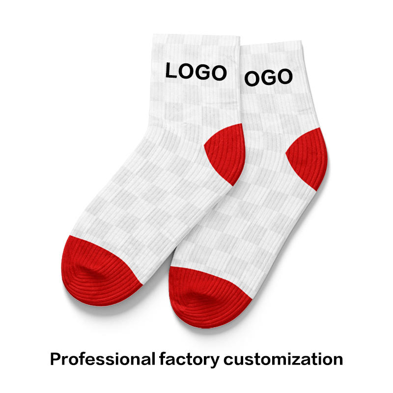 Custom Socks Hot Selling Custom Logo Printed Socks Polyester Blank White Tube Sublimation 3d Print Custom Socks Printing