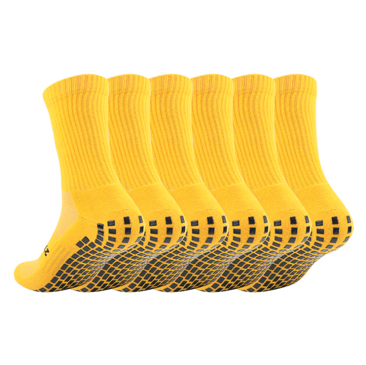 Custom Logo Silicone Anti Slip Football Sports premium Crew Custom Grip Socks