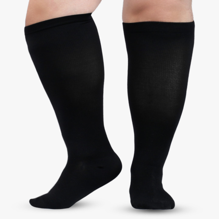 OEM custom design knee high compression socks plus size oversized socks