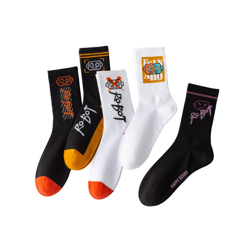 OEM athletic cotton street wear mens custom logo sports running socks