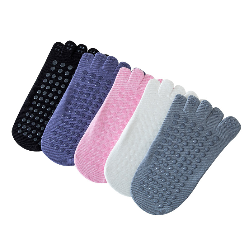 Lace-up Invisible Cotton Non Slip Pilates Grip Dance Yoga Toe Socks For Women