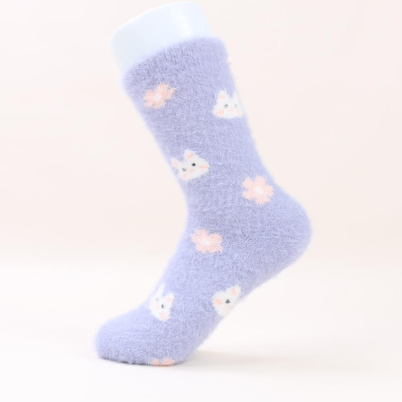 Autumn And Winter Lady Fashion Furry Soft Warm Sock Animal Bee Pig Women's Floor Coral Fleece Socks