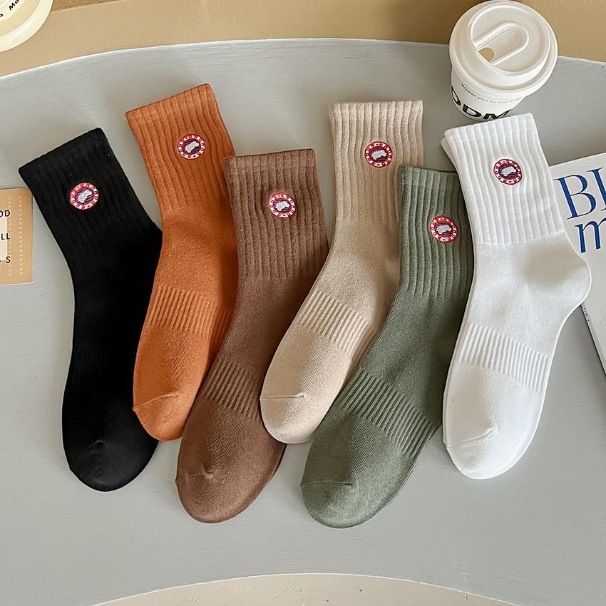 Athletic ribbed running cotton unisex embroidery custom logo sports socks