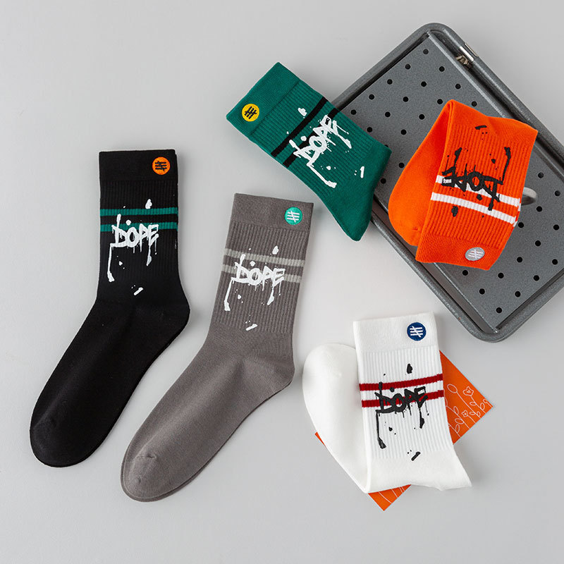 Casual Outdoor Cotton Performance Embroidery Logo Custom Sports Crew Socks