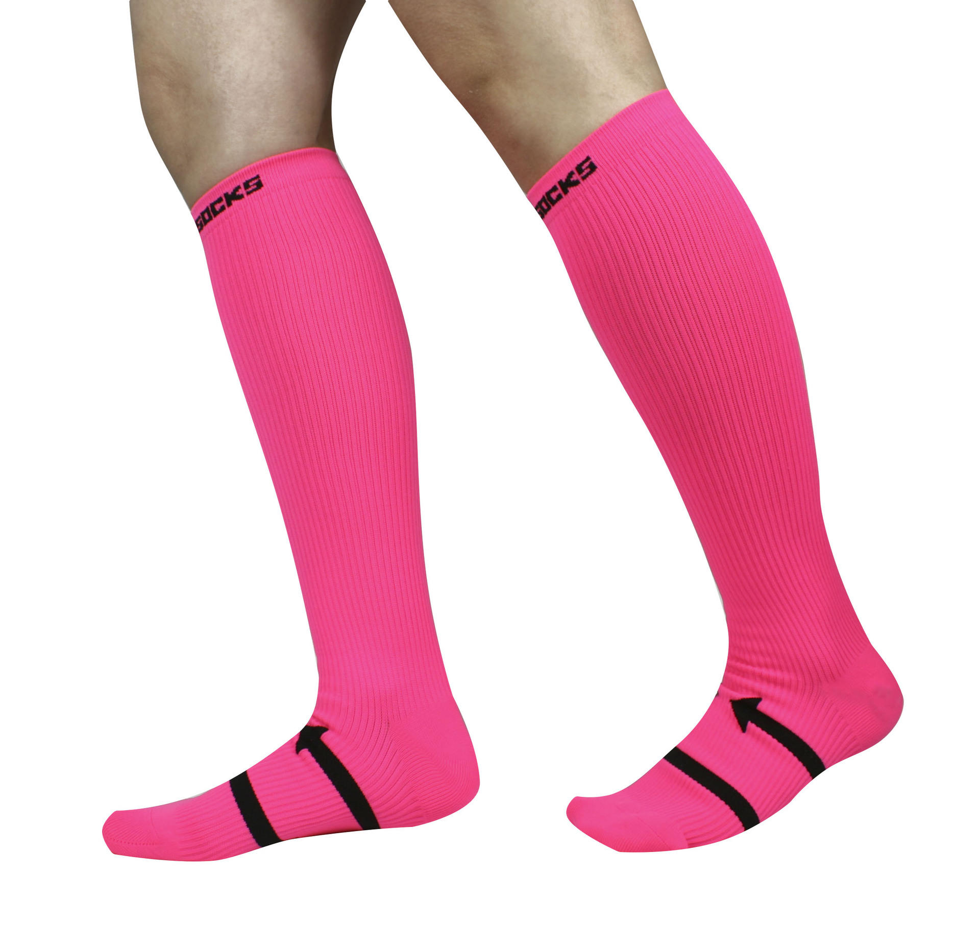 high quality custom logo football long compression socks 20-30mmhg