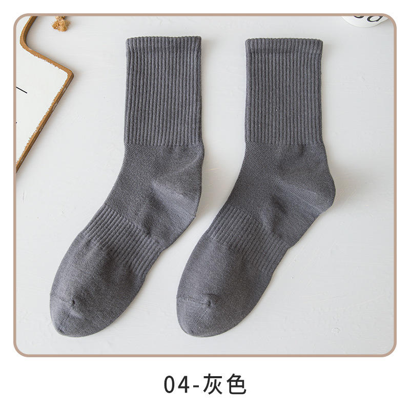 OEM Chaussettes Breathable Cotton Solid Color Customize Cotton Plain Men Socks Designs
