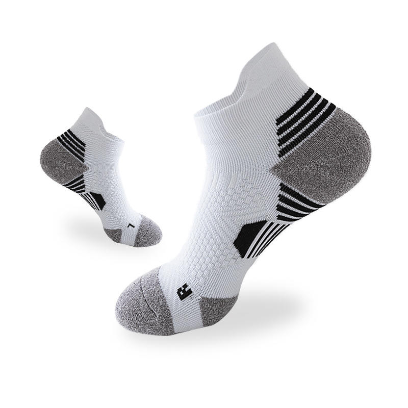Athletic short nylon cushion sport custom running compression ankle socks