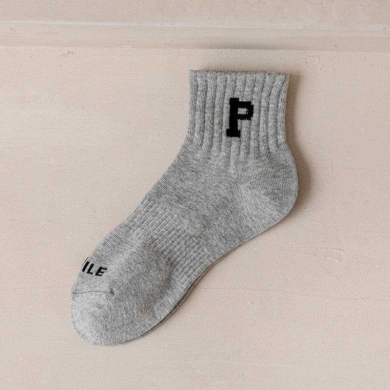 sport running fashion letter short men men cotton custom design socks