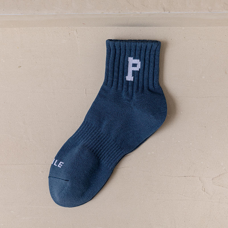 sport running fashion letter short men men cotton custom design socks