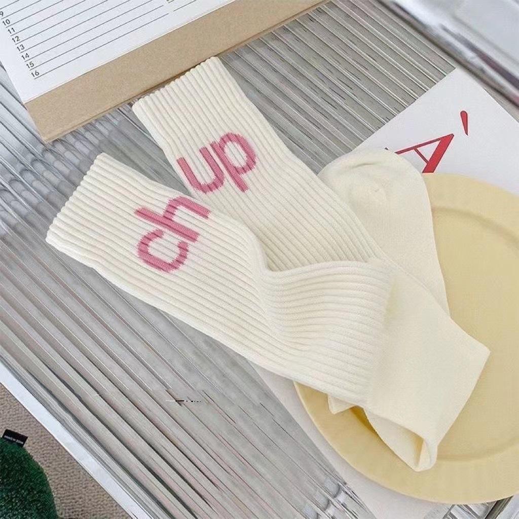 Fashion Text Long Crew Cotton Nylon Running Sport Compression Socks
