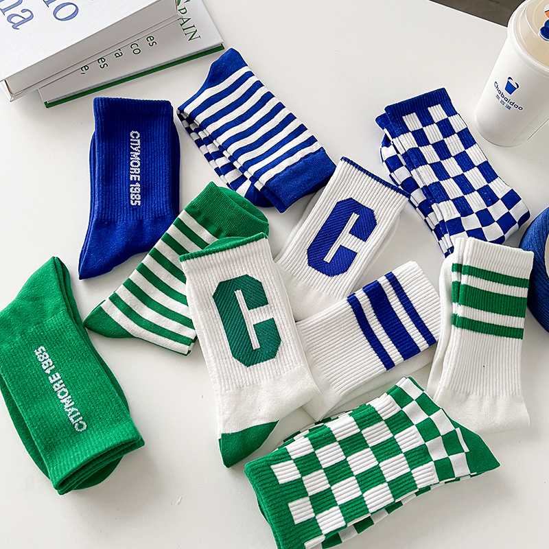 Fashion design unisex cotton happy retro basketball designer logo sport custom crew socks