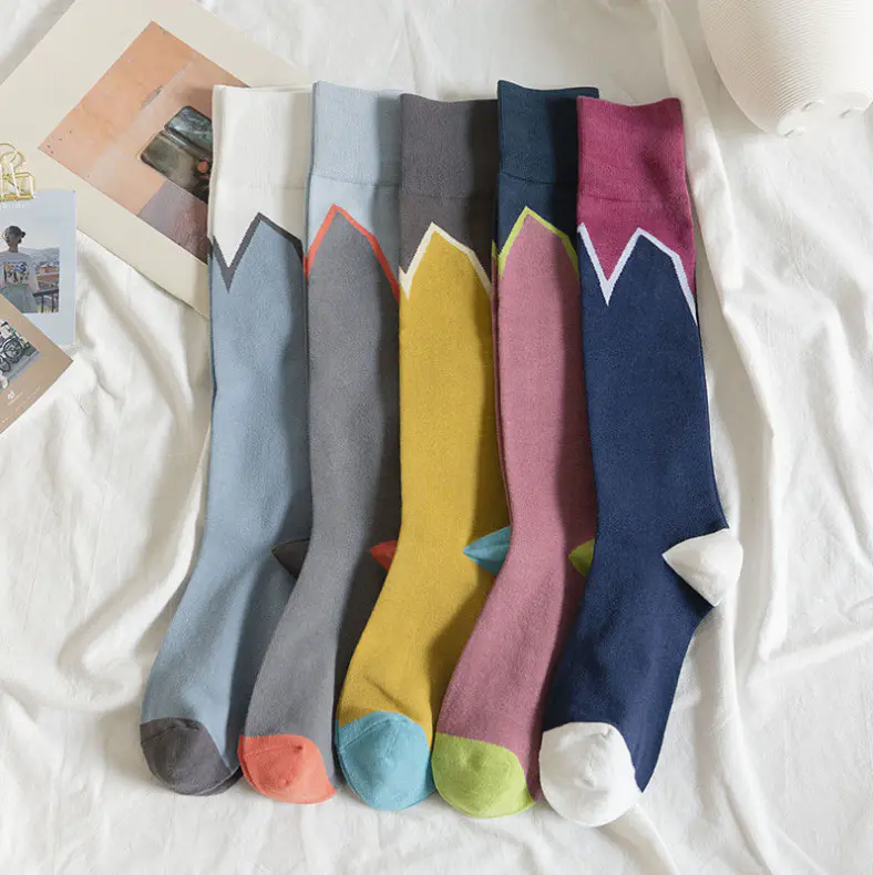 Factory Wholesale Knee Length Silly Cute Golf Womens Fashion Sport Outdoor Socks