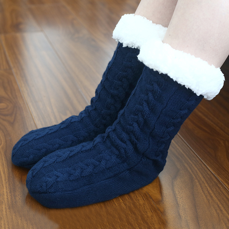 Hot Selling Wholesale Polyester Ladies Winter Non Slip Shoes Sock for Adults