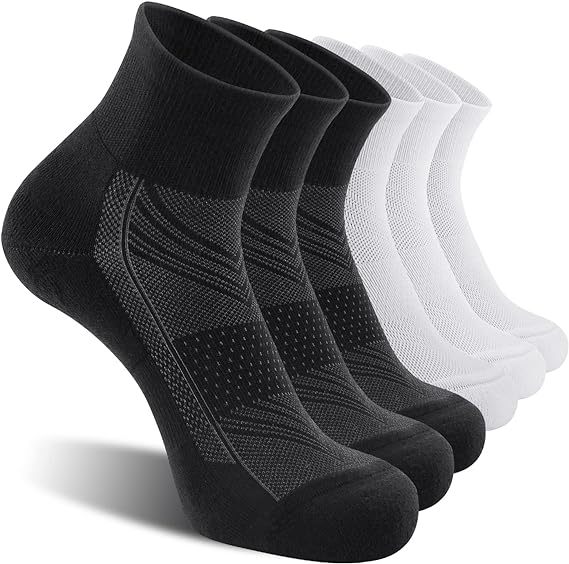 Mens Sweat Absorbent Breathable Casual Cushion Athletic Running Socks