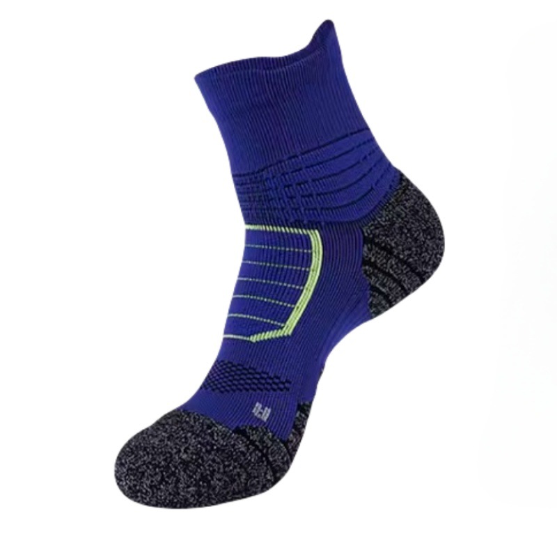 Elite Professional Sports Men's Mid-Calf Practical Basketball Socks for Sweat-Absorbing Non-Slip Comfortable
